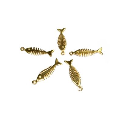 14K Gold Plated Fish Pendant