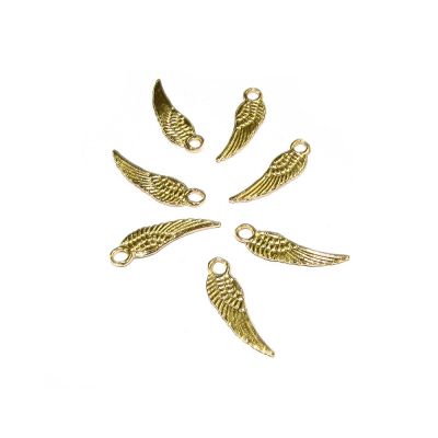 14K Gold Plated Wing Pendant With Ring
