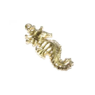 14K Gold Plated Large Sea Horse Pendant