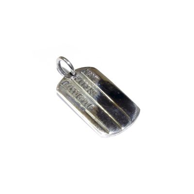 925 Sterling Silver Dog Tag Pendant 