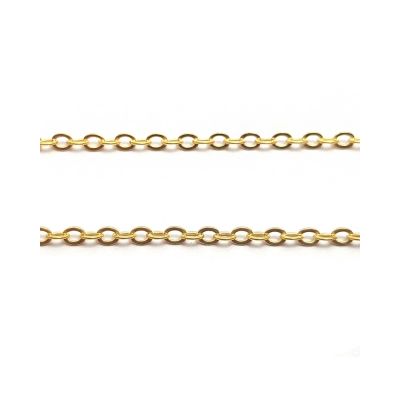 Yellow Gold Filled Oval Flat Cable Chain 1.7 mm