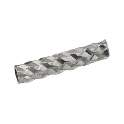 925 Sterling Silver Twisted Tube 2X0.3X10mm 