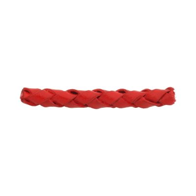 Red Braided Leather Cord 4.4mm