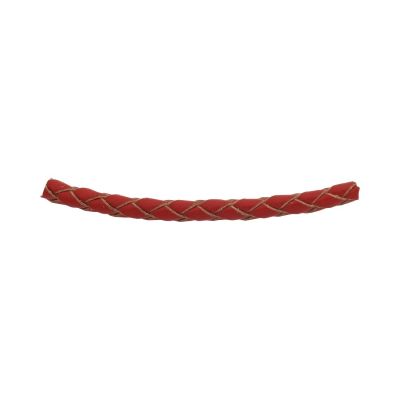 Red Braided Leather Cord 4mm