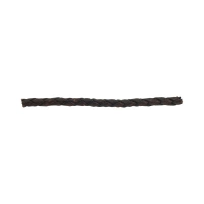Dark Brown Braided Leather Cord 2.5mm
