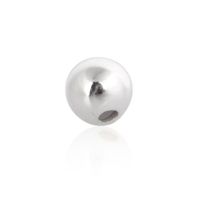 925 Sterling Silver Two Hole Plain Bead 3mm (Hole 1.5mm)