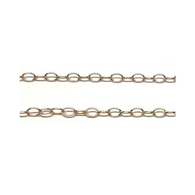Yellow Gold Filled Open Cable Extraction Chain 2mm