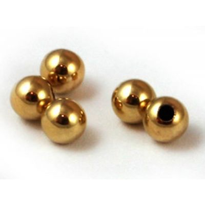 Yellow Gold Filled 4mm No Hole Bead 0.16" Inch