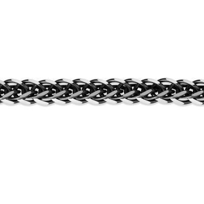 925 Sterling Silver Blackened Spiga Diamanta Chain 3.5mm