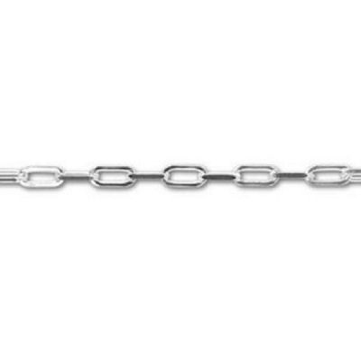 925 Sterling Silver Drawn Cable Chain 1.1x1.9x0.3mm
