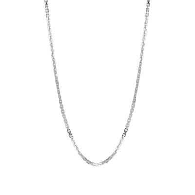 Sterling Silver 925 flat oval Rolo chain 2.9mm