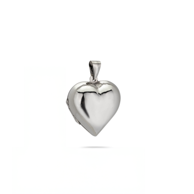 925 Sterling Silver Large Heart Openable Pendant 30mm