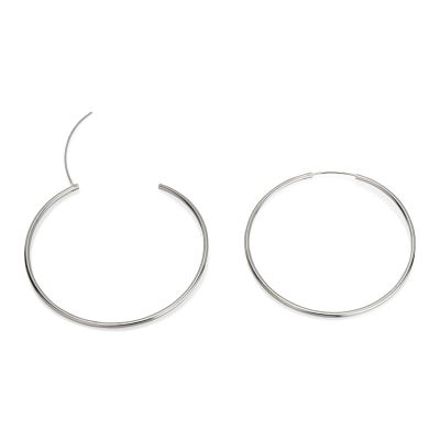 925 Sterling Silver Gypsy Earring 2x60 mm