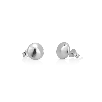 925 Sterling silver flat stud earring 8mm