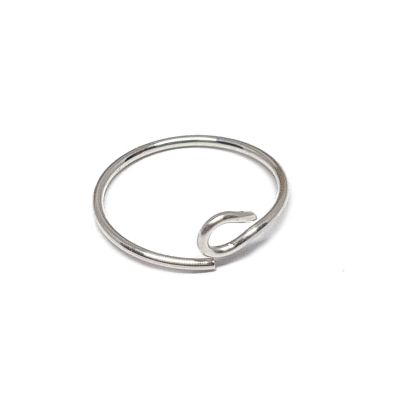 925 Sterling Silver Wire Hoop Earring 12mm 