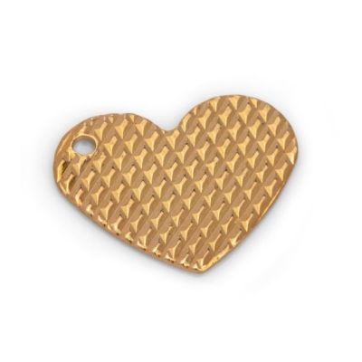Yellow Gold Filled Small Textured Heart Pendant