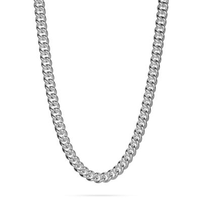 925 Sterling Silver Curb Link Chain 8.8X9.8mm
