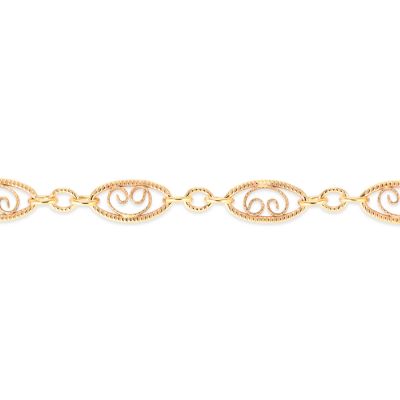 Yellow Gold Filled Oval Ethnic Chain 4X9mm