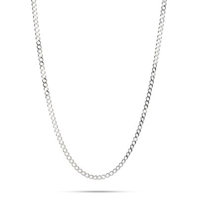 925 Sterling Silver Flat Curb Link Chain 3.75X5mm