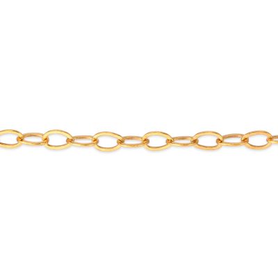 Yellow Gold Filled Cable Flat Chain