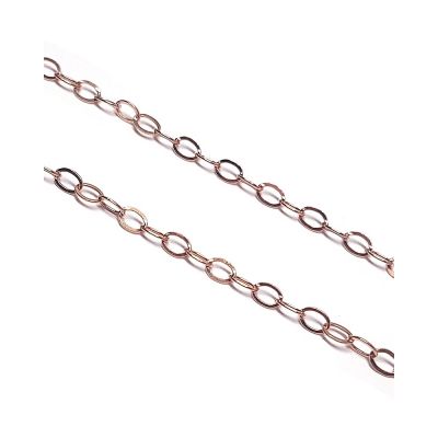 Rose Gold Filled Flat Oval Chain 2.6mm