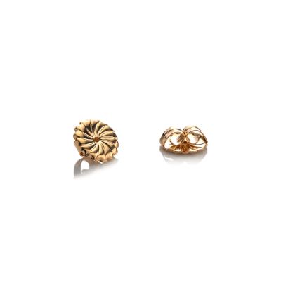 Yellow Gold Filled Friction Swirl Ear Back