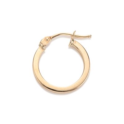 14KY Gold Square Hoop Earring 1.5x10mm