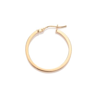 14KY Gold Square Hoop Earring 1.5x20mm