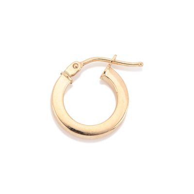 14KY Gold Square Hoop Earring 2x8mm