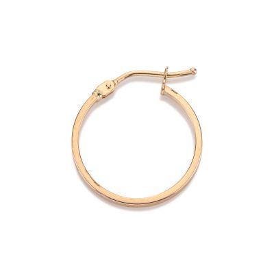 14KY Gold Rectangular Hoop Earring 1x1.5x15mm