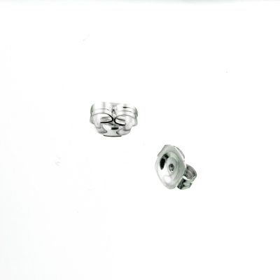 925 Sterling Silver 5.5mm Flat Ear Back For 0.8mm Post