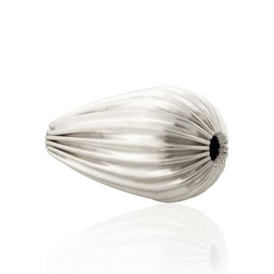 925 Sterling Silver Bell Corrugated Bead 17X10mm 