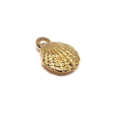 14K Gold Plated Shell Pendant With Ring