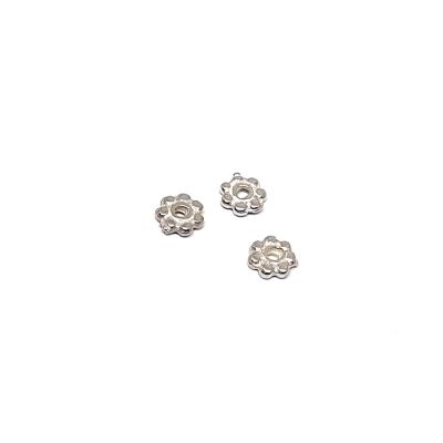 925 Sterling Silver Small Flower Bead Charm