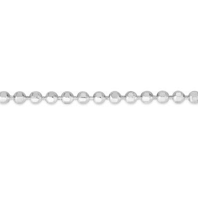 925 Sterling Silver Diamond Cut Bead Chain 1.2mm