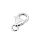 14K White Gold Trigger Clasp W/Open Ring 12mm