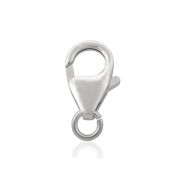 14K White Gold Trigger Clasp W/Open Ring 12mm