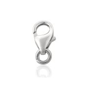 14K White Gold Trigger Clasp W/Open Ring 10mm