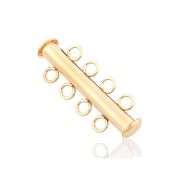 Yellow Gold Filled Tube Clasp 4 Rows