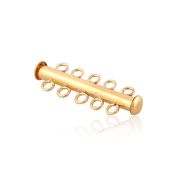 Yellow Gold Filled Tube Clasp 5 Rows