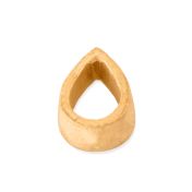 18K White Gold Pear Tube Setting 5.5X8mm