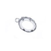Sterling Silver Bezel Cup 12/16 mm Gallery 1231H Flat Back +Ring