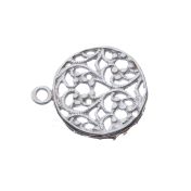 Sterling Silver Bezel Cup 18mm Gallery 1117 Bottom Gallery 3331 +Ring