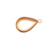 14K Gold Plated Bezel Cup 13/18mm Gallery 475 Flat Back +Ring