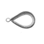 Sterling Silver Bezel Cup 18/25 mm Gallery 475 Flat Back +Ring