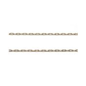 Yellow Gold-Filled Oval Link Chain 1X0.3mm