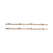 Yellow Gold-Filled Link Chain with Beads