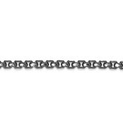 Blackened 925 Sterling Silver Diamond Cut Round Chain 2.5mm