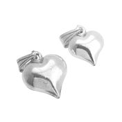 Sterling Silver Small 12mm Puffed Heart Pendant with bail