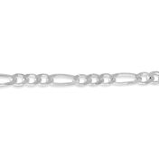 925 Sterling Silver 3mm Figaro 3+1 Chain